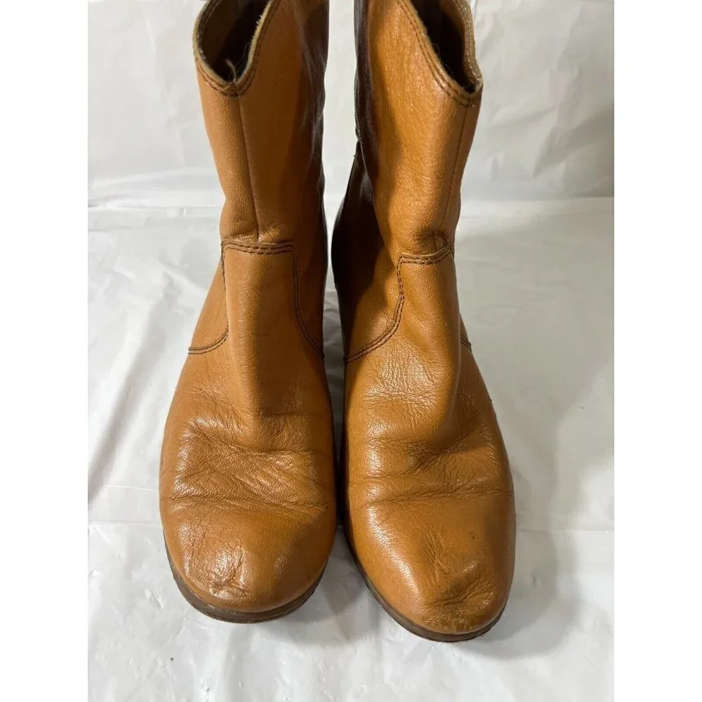 Boc Women's Western Tan Leather Ankle Pull Up 2